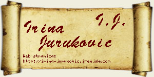 Irina Juruković vizit kartica